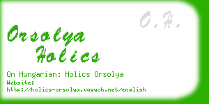 orsolya holics business card